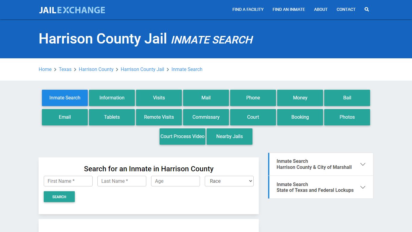 Harrison County Jail, TX Inmate Search: Roster & Mugshots